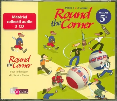 Round the corner 5e : palier 1, 2e année, coffret CD classe : niveau A2 du cadre européen