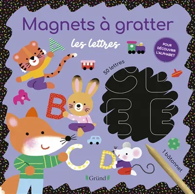 Magnets à gratter : les lettres