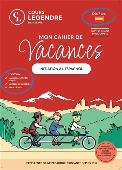 Mon cahier de vacances : initiation à l'espagnol : dès 7 ans