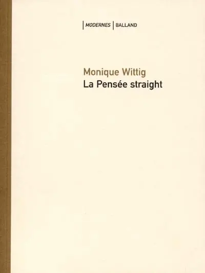 La pensée straight