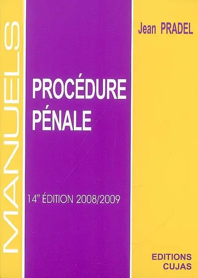 Manuel de procédure pénale