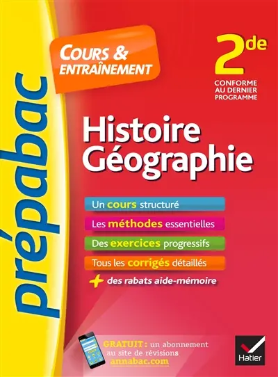 Histoire géographie 2de : cours & entraînement : nouveau programme