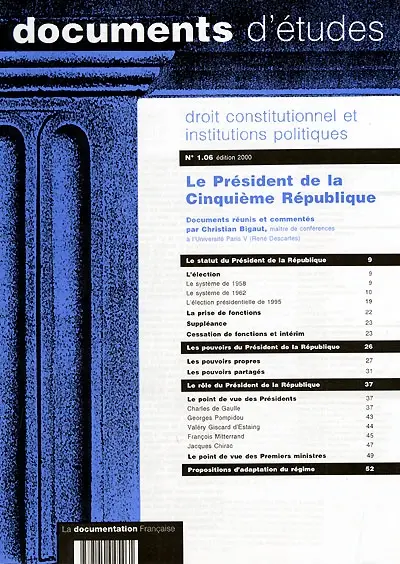 Le président de la cinquième République