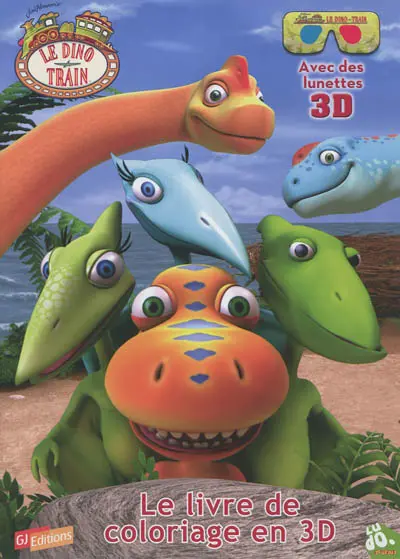 Le dino train : le livre de coloriages en 3D