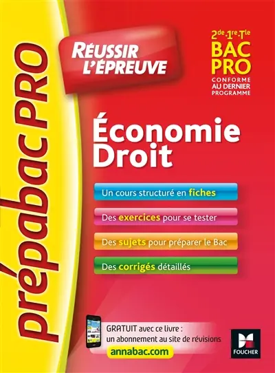 Economie droit 2de, 1re, terminale bac pro