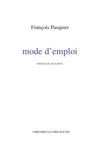 Mode d'emploi