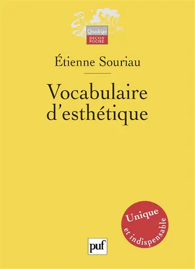 Vocabulaire d'esthétique