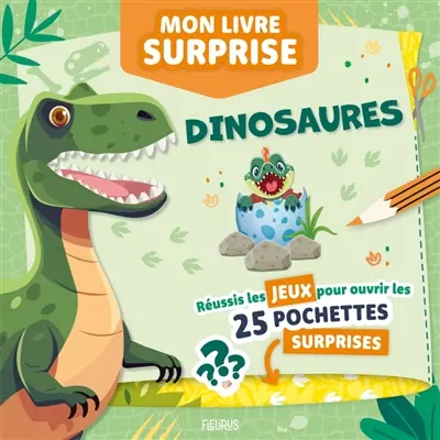 Dinosaures : réussis les jeux pour ouvrir les 25 pochettes surprises