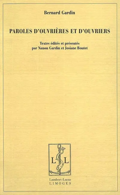 Paroles d'ouvrières et d'ouvriers