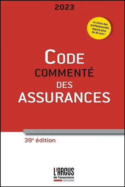 Code commenté des assurances : 2023