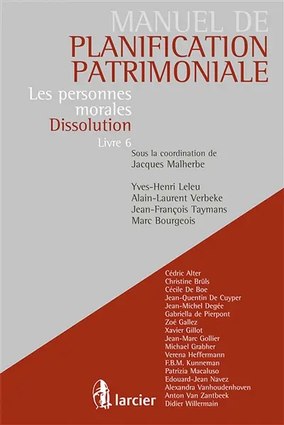 Les personnes morales : dissolution : livre 6