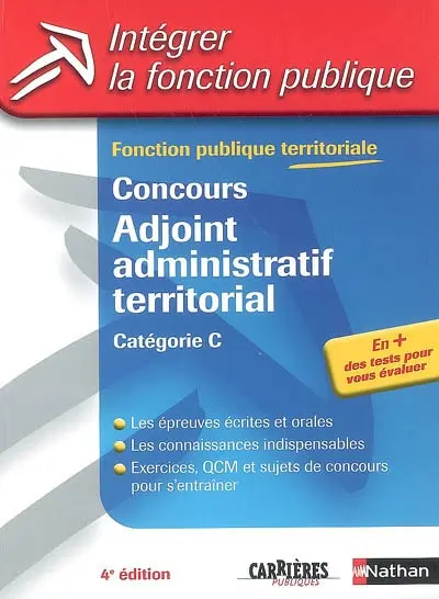 Concours adjoint administratif territorial : catégorie C