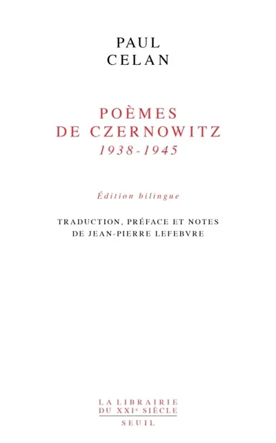 Poèmes de Czernowitz (1938-1945)