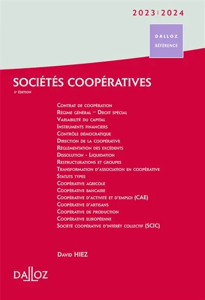 Sociétés coopératives 2023-2024