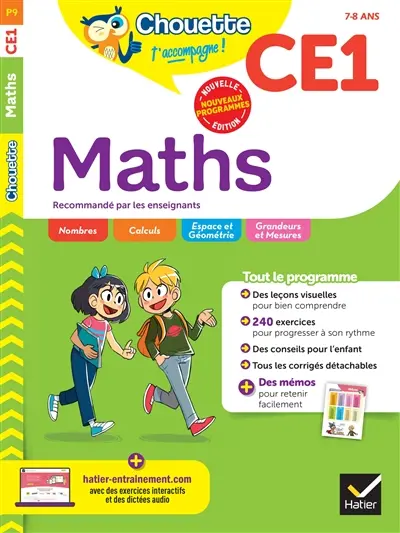 Maths CE1, 7-8 ans : nouveaux programmes