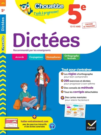 Dictées 5e, 12-13 ans : conforme au programme