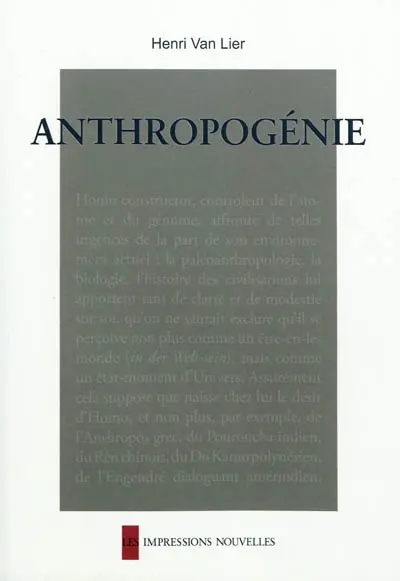 Anthropogénie