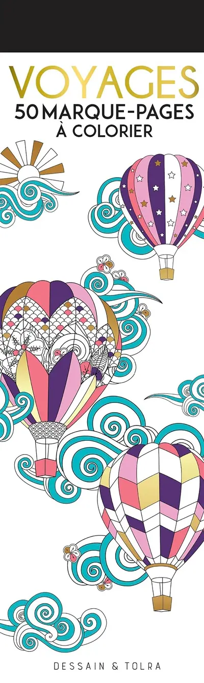 Voyages : 50 marque-pages à colorier