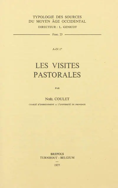 Les visites pastorales