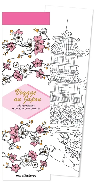 Voyage au Japon : marque-pages à peindre ou à colorier