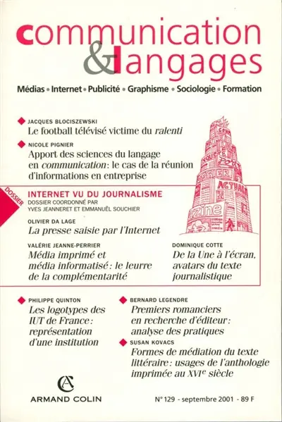 Communication & langages, n° 129. Internet vu du journalisme