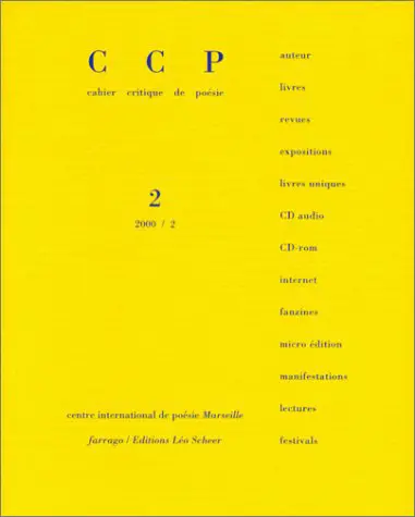 Cahier critique de poésie, n° 2. Louis-René des Forêts