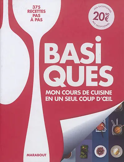 Basiques : mon cours de cuisine en un seul coup d'oeil : 375 recettes pas à pas