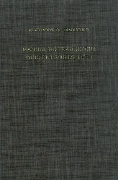 Manuel du traducteur pour le livre de Ruth