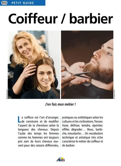 Coiffeur-barbier : j'en fais mon métier !