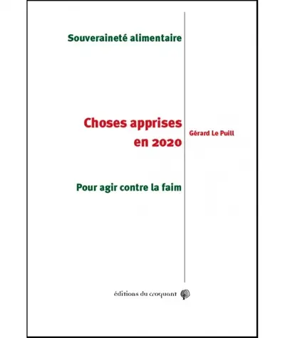Choses apprises en 2020 : souveraineté alimentaire : pour agir contre la faim