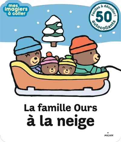 La famille ours à la neige