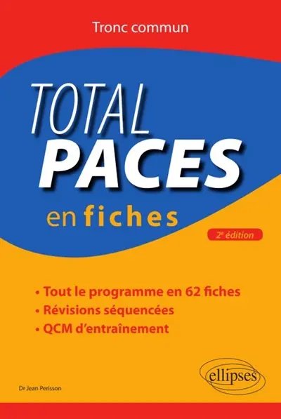 Total Paces en fiches : tronc commun : tout le programme en 62 fiches, révisions séquencées, QCM d'entraînement