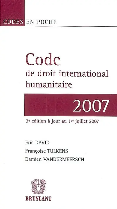 Code de droit international humanitaire