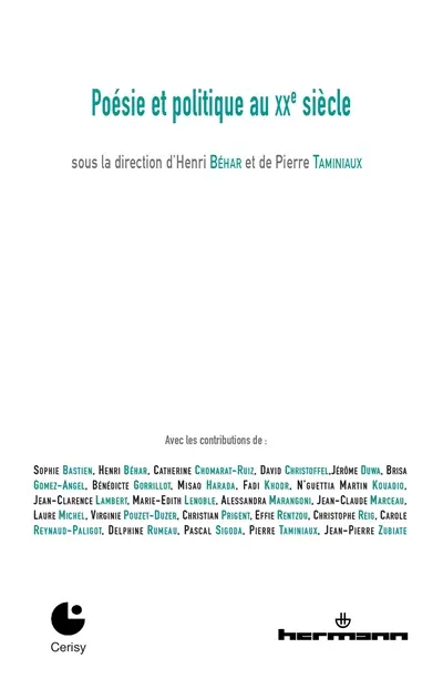 Poésie et politique au XXe siècle : colloque de Cérisy