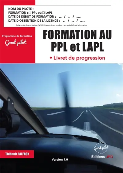 Formation au PPL et LAPL : livret de progression version 7.0