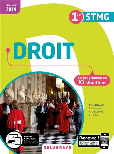 Droit 1re STMG : le programme en 10 situations : programme 2019