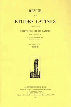 Revue des études latines, n° 89