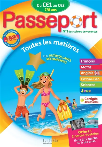 Passeport du CE1 au CE2, 7-8 ans : toutes les matières : nouveaux programmes