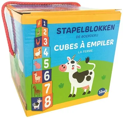 Cubes à empiler : la ferme. Stapel blokken : de boerderij
