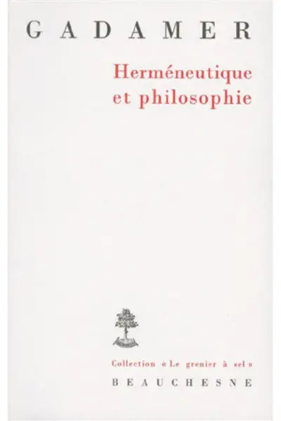 Herméneutique et philosophie