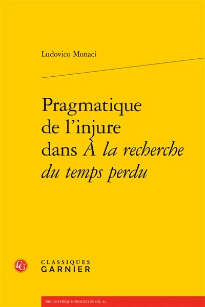 Pragmatique de l'injure dans A la recherche du temps perdu