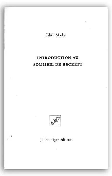 Introduction au sommeil de Beckett
