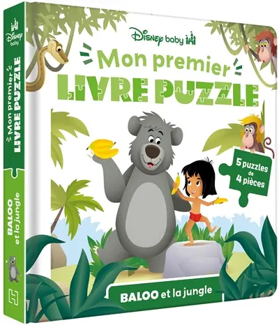 Baloo et la jungle : 5 puzzles de 4 pièces