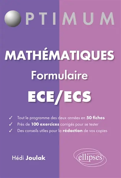 Mathématiques : formulaire ECE-ECS
