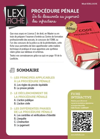 Procédure pénale : de la découverte au jugement des infractions