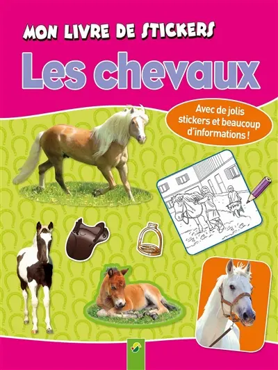 Mon livre de stickers et mon livre à colorier chevaux et poneys : set de 2 livres