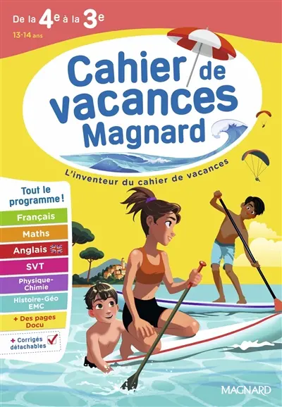 Cahier de vacances Magnard de la 4e à la 3e, 13-14 ans : tout le programmes !