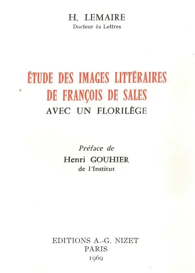 Etude des images littéraires de François de Sales