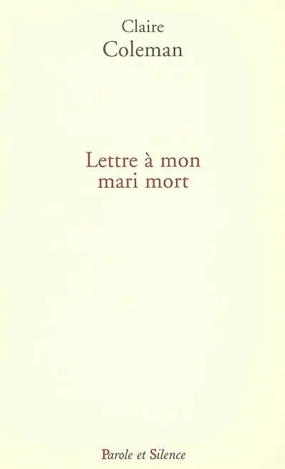 Lettre à mon mari mort