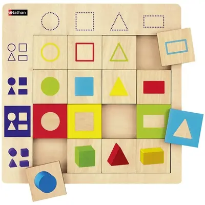 Puzzle logique, formes géométriques